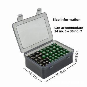 54 슬롯 AA 충전식 배터리 보관  케이스 홀더 가정용 호환 차고 서랍용 호환  칸막이 포함