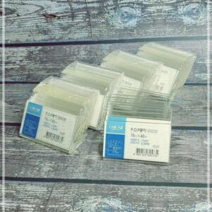 75x40 mini 단면 /쇼케이스 5팩50개 네임택 메뉴 스탠드 거치대 안내 표지