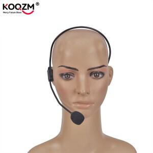 휴대용 유선 헤드셋 마이크, 3.5mm 이동 코일 이어폰, 다이나믹 잭 확성기 투어 가이드 교육 강의