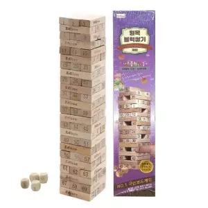 신광 21000에디슨 원목 블럭 쌓기 72블럭+주사위 젠가