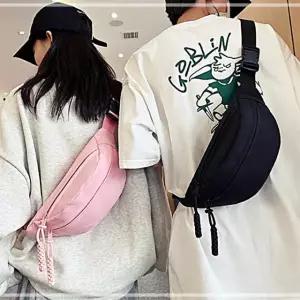 런닝 남녀공용 메신져 힙색 웨이스트백 블랙 31WE253563