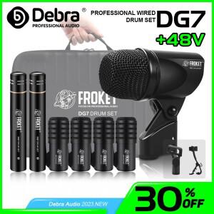 DG7 드럼 마이크 키트, 카디오이드 유선 전문 톰 스네어 에볼루션 시리즈, 클립 암 마운트 하이 퀄리티 포