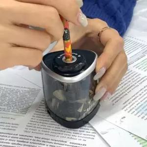 [문구] 수동 겸용 자동 연필깎이 블랙 자동연필깎이