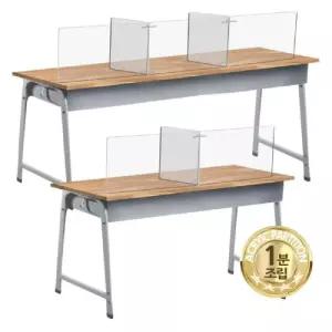 안티비말 칸막이 1분조립 T형 2인 3용감염이 막이 개인 투명 가림판 급식 식당 교실 전염방지 방지