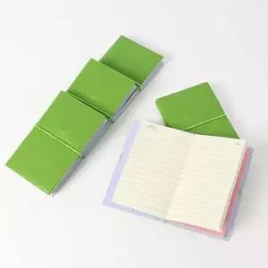 [문구] 스마일 가죽커버 수첩 5p세트 그린 메모수첩