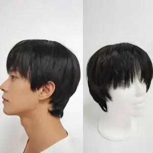 남성용 트렌디 가발 헤어 볼륨 웨이브 헤드커버 전체 통가발 WFLBEVF