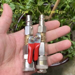 호환  스위치 밸브 C-Janpan 타입유럽 에어 컴프레서  건 온/오프 퀵 커넥트 피팅 커플러