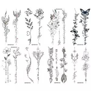 레터링 타투 스티커 학교 축제 클럽 페스티벌 8종세트 장식 행사 단체 문신 헤나 나비 도안 워터밤 파크 메