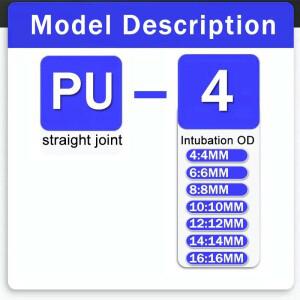 호환 20/100pcs  피팅 플라스틱 커넥터 PU 4mm 6mm 8mm 10mm 공기 물 호스 튜브 푸시 스트레이트 가스  연