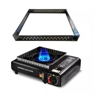 강염스토브 캠핑 버너 가스 스토브 방풍 링 분리형 스탠드 야외 피크닉 휴대용 조리기구 앞유리 랙