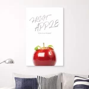 빨간사과 캔버스액자 후루츠애플(레드)인테리어 벽걸이 그림 거실 카페 북유럽 소품 포스터