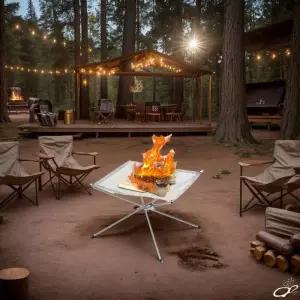 강염스토브 캠핑 버너 휴대용 야외 화로 접이식 강철망 받침대 나무 난로 뒷마당 정원용