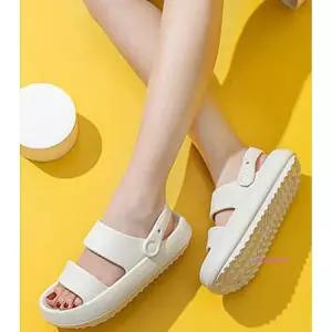 쿠션샌들 통굽 발편한 여성 남성 남자 커플 여름 여자 푹신한 발볼넓은 휴양지jkl163