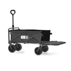 a83확장형 고강도 캠핑 웨건왜건 다용도 이동용카트 형왜건 고급 간편 야영용 튼튼한 검정 블랙