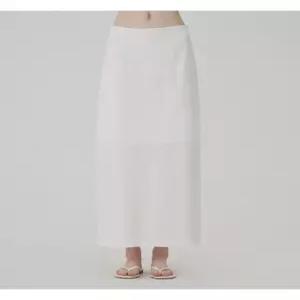 [숲][숲] 리넨 블렌디드 하프 밴딩 스커트 (SB6SRE1)