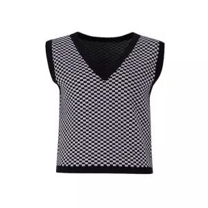 [숲][숲] 브이넥 패턴 니트조끼 (SZ3VK80)