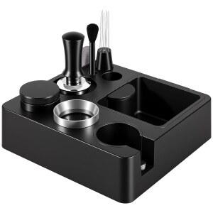 레오장크 51MM 포타필터에 유통업체 WDT 키트 스크린 도구 에스프레소 박스 유통 노크 탐핑 투약 탐퍼 커피 맞습니다 액세서리 스테이션 깔때기 세트가 델롱기