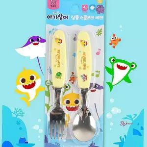 유아스푼 포크 세트 핑크퐁 캐릭터 수저 아기 숟가락 국산 상어vwx087