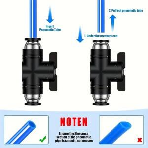 호환 360  회전식 BUC 기관지 스위치 밸브 식 퀵 커넥터 조인트 핸드 수동 볼 플로우 제한 도구