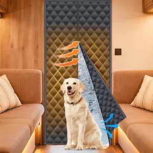 겨울용 마그네틱 RV 단열 도어 커버 가장 큰 30인치 x 73인치 커튼 33인치 75인치 방수 담요 캠핑카