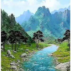 명화그리기 그림 아크릴화 피포 페인팅 유화 diy 세트 캔버스 초보 색칠 물감칠하기 풍경화 액자 쉬운 따라