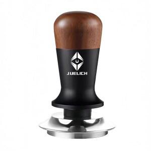 나무 손잡이가 그라운드 에스프레소 레벨링 핸드 U2013 스테인리스 스틸 로딩 변조기 액세서리 짝수 스프링 커피 클래식 있는 바리스타 디스트리뷰터 53MM 53MM