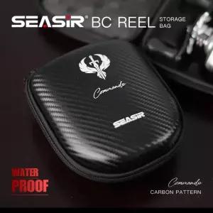 낚시소품케이스 장비 가방 SEASIR 코만도 탄소 섬유 패턴 베이트 캐스팅 낚시 릴 Eva 방수 파우치 케이스