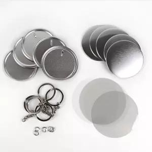58MM 원형 핀버튼 키링 메탈 DIY 제작세트 100개입 [BQV73829]