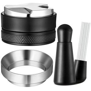 레몬로드 51MM 액세서리 탬퍼 커피 투약 맞습니다 포터필터에 도구 키트 디스트리뷰터 탬퍼 머신과 WDT 레벨러 에스프레소 깔때기 세트는