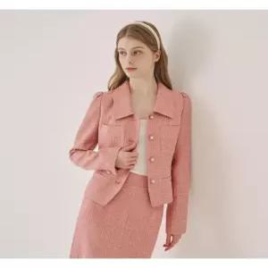 [숲][숲] 트위드 벨티드 재킷 (SB9JKF1)