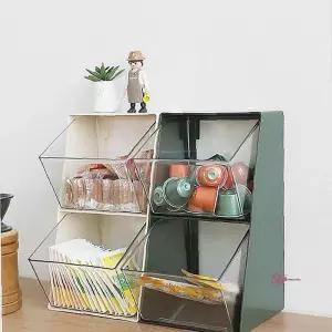 캡슐커피보관 빈 카페 티백 탕비실 보관함 정리함 빈디스펜서vwx189