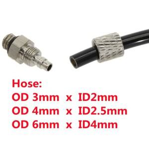 호환 10개 남성 나사 M3 M4 M5 M6 에어 튜브 3mm 4mm 6mm 외경 미니  파이프 커넥터 퀵 피팅 패스트 조인트