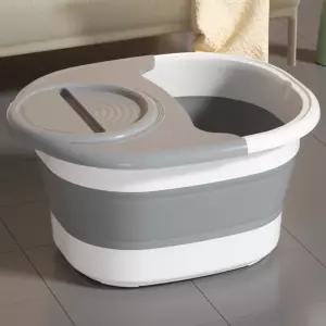 뚜껑형 접이식 족욕기 욕통 대야 바구니 탕기 욕바구니 발맛사지 마사지 바스켓 욕바스켓 욕용품 대형 탕바