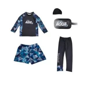 크리스탈아쿠아 5종 150 kc인증 남아래쉬가드  남아수영복  래쉬가드세트  생존수영복 [BLU92425]