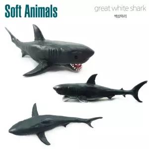 반디 (소프트 애니멀) 백상아리모형 장난감 학습완구 어린이 동물