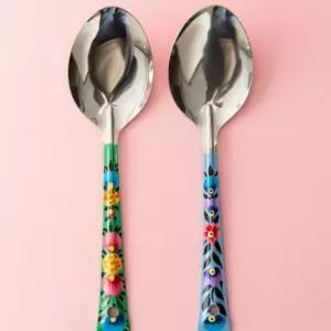 애나멜 스텐 스푼 대 사이즈 1p 숟가락 레스 나스푼 에나 양식기 디자인 고급 플레이팅