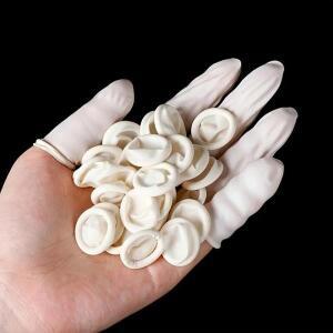 100Pcs 일회용 호환 손가락 끝 보호 장갑 천연 고무 미끄럼 방지 정전기 라텍스 침대 내구성 도구