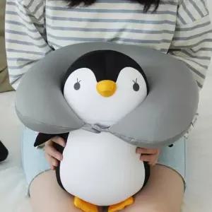 변신 펭귄 목베개 목쿠션 인형 2color 기내용 여행용