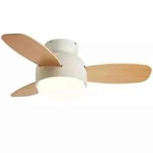 미니 실링팬 천장형 씰링팬 서큘레이터 선풍기 조명 우드 카페 컴팩트 인테리어