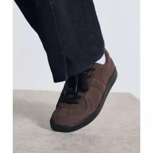 식스핏 6FT 5IN HI 스웨이드 독일군 스니커즈 키높이 버전 - 초코 브라운 204956