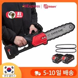 12인치 브러시리스 전기 체인톱 무선 목재/나무 절단 정원용 톱 충전식 전기톱 파워 툴