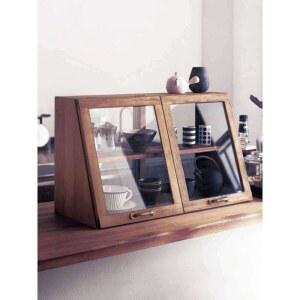 빈티지소형진열장 유리 식탁 미니 쇼케이스 선반 수납 우드 엔틱