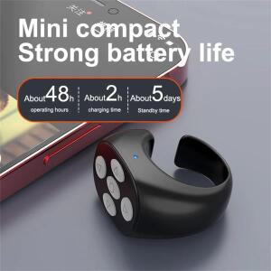 TikTok 링 블루투스 원격 제어 손가락 끝 셀카 비디오 카메라 셔터 컨트롤러 휴대 핸드폰 용 호환 자동 페