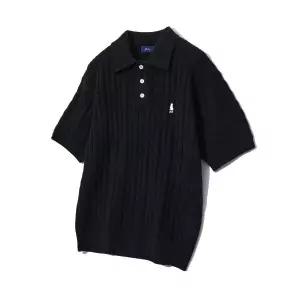예일 YALE 헤리티지 댄 반팔 폴로 니트 블랙 204861