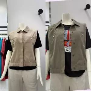 올리비아로렌 셔츠 카라 린넨 베스트 VVCQC4M5166 1183172