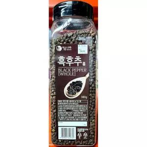 흑후추 (이슬나라 홀 380g) 알후추 후추 통후추 고급 가정용 통흑 업소용 식당용 흑알 식자재