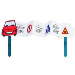 아동 안전교육 도로교통표지판 색칠공부 손잡이북 5개 만들기교구 어린이DIY