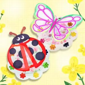 투명돔 종이꽃 무당벌레 나비 곤충 LED 무드등 만들기 5개 학습교구 방과후미술