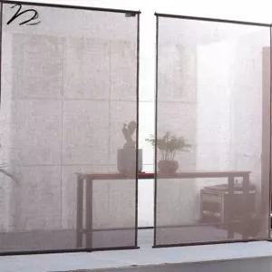 행잉 파티션 린넨 거즈 분리커텐 공간분할 룸디바이더 일본식 패브릭