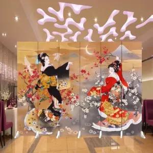 이자카야 병풍 일본식 파티션 일식당 가벽 공간분리 대나무 원목 스크린 이동식 칸막이 접이